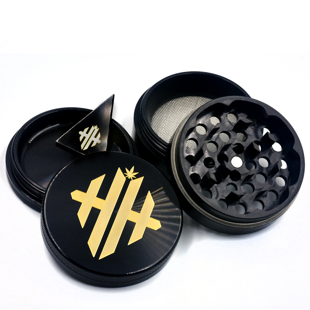 HH Monogram 4 Piece Grinder - Black/Gold