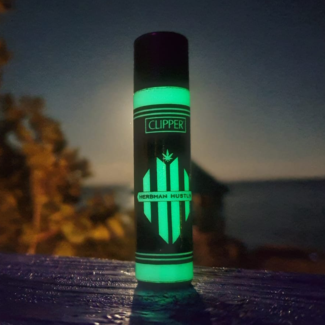 Herbman Hustlin Glow in the Dark Electric Clipper Lighter